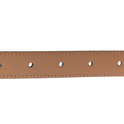 Gucci Azalea Calfskin Enamel Monochrome Double G 20mm Belt 80 32 Camelia 5 of 5