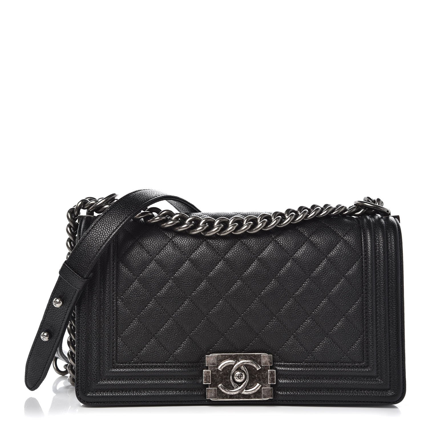 Chanel Caviar Quilted Medium Boy Flap Black 1 of 8