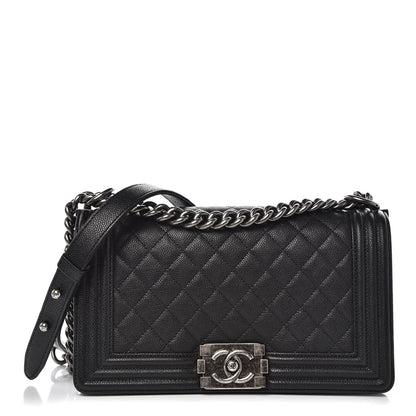 Chanel Caviar Quilted Medium Boy Flap Black 1 of 8