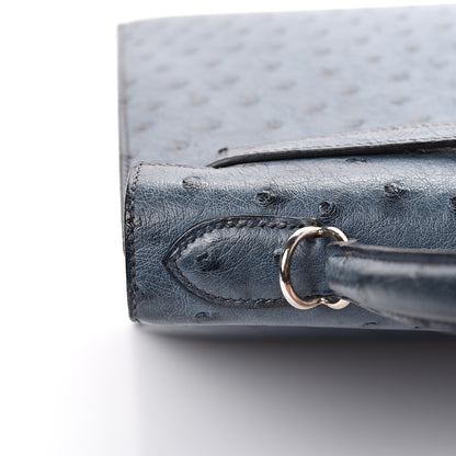 Hermes Ostrich Kelly Sellier 28 Bleu Roi 12 of 49