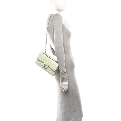 Chanel Caviar Quilted Small Double Flap Light Green 2 of 10
