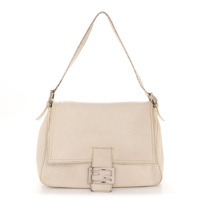 Fendi Nappa Elefante Big Forever Mama Baguette White 1 of 14
