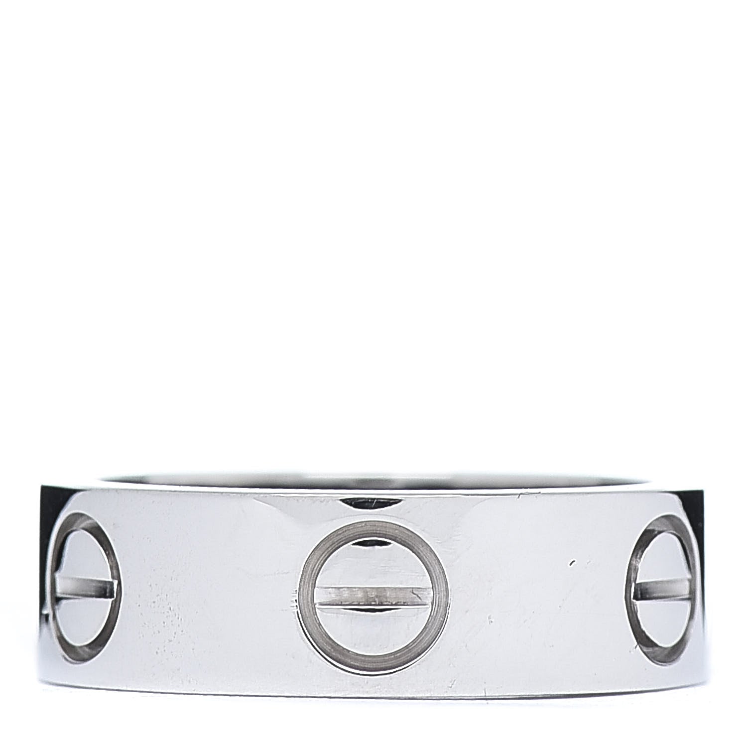 Cartier 18K White Gold 5.5mm LOVE Ring 49 4.75 1 of 4