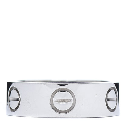 Cartier 18K White Gold 5.5mm LOVE Ring 49 4.75 1 of 4