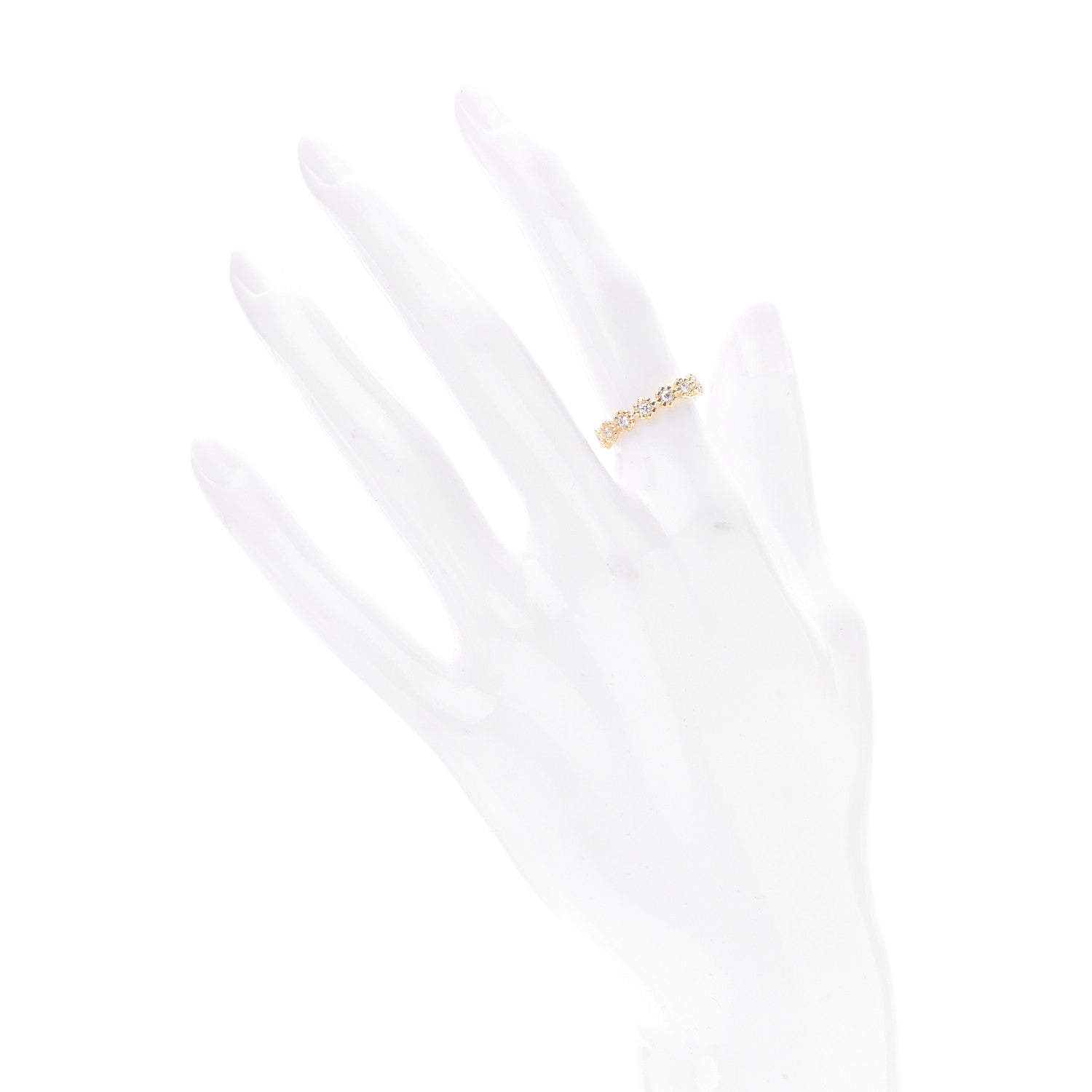 Cartier 18K Yellow Gold Diamond Cactus de Cartier Wedding Band Ring 48 4.5 2 of 5