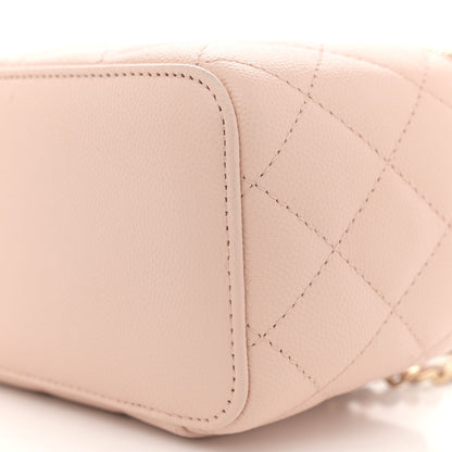 Chanel Caviar Quilted Small Vanity Case With Chain Light Beige 10 of 11