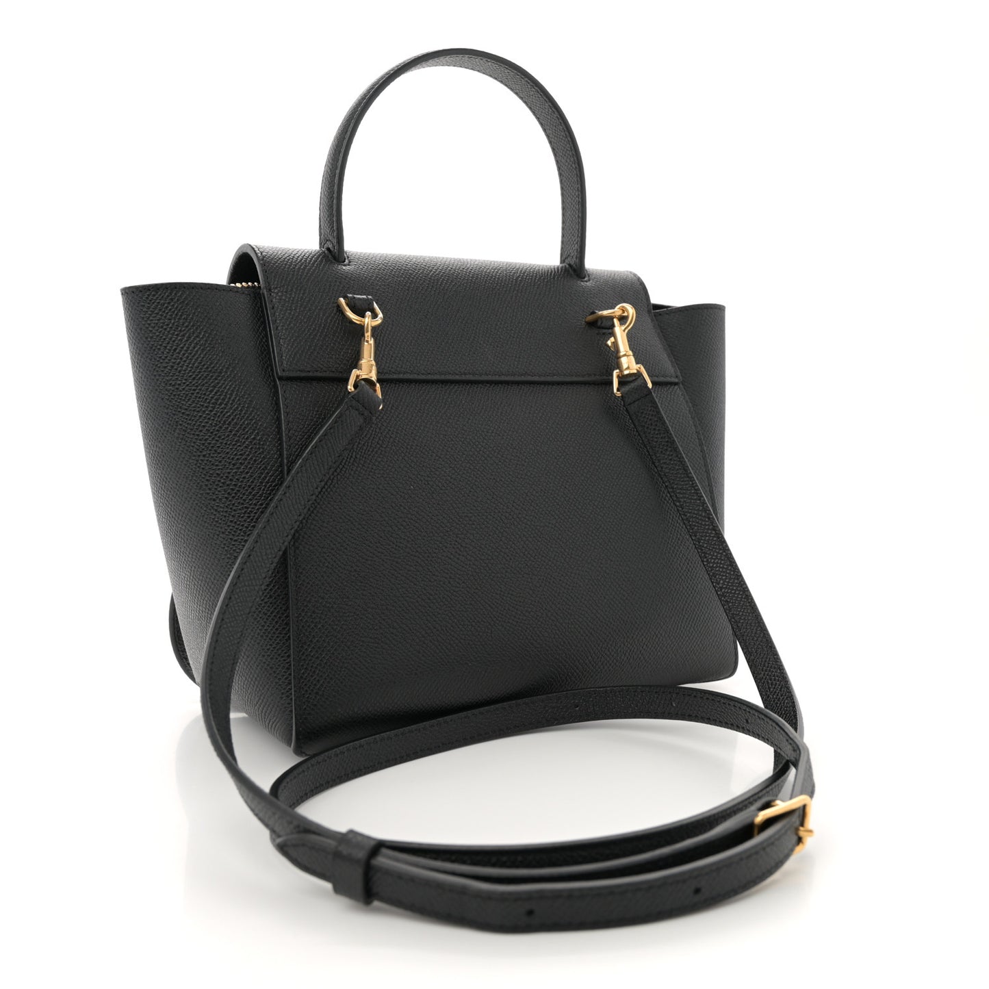 Grained Calfskin Nano Belt Bag Black