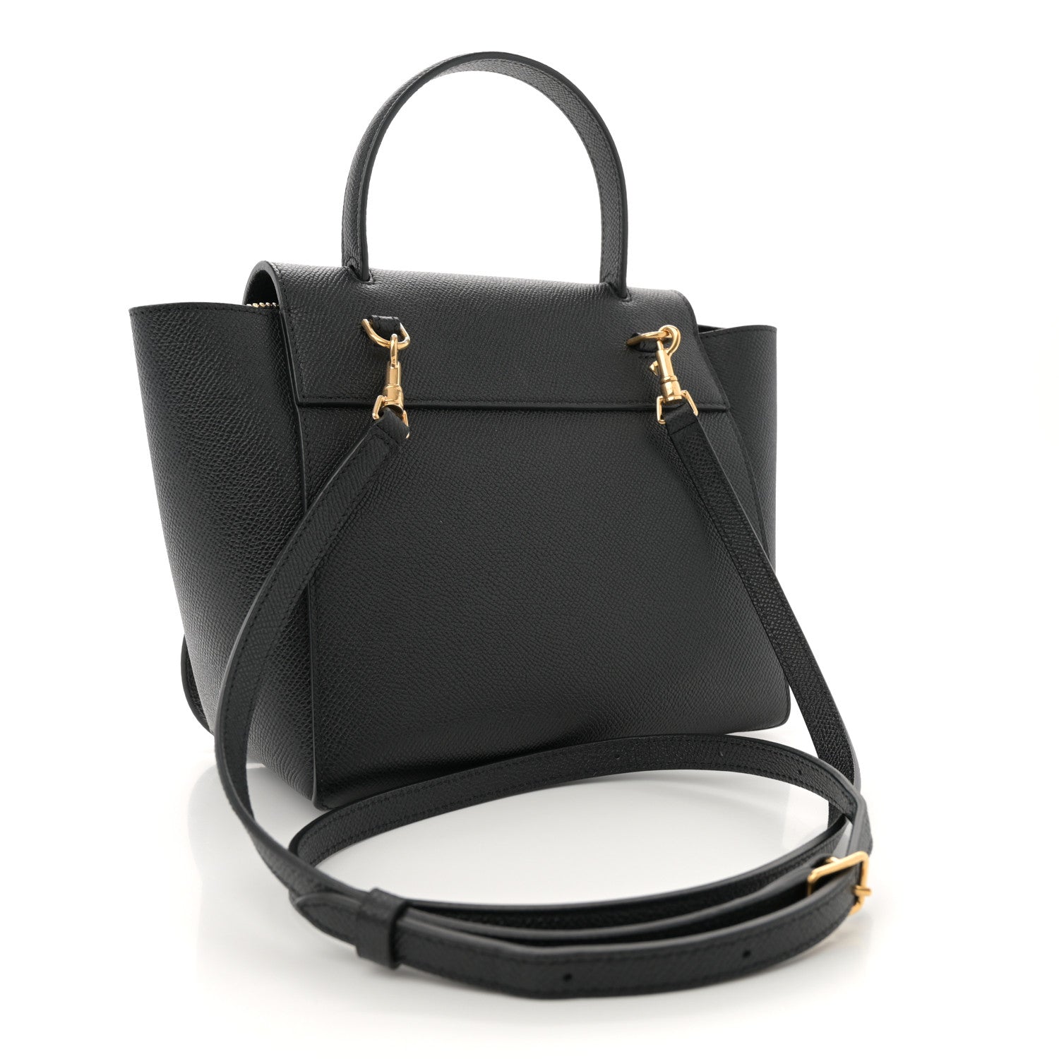 Celine Grained Calfskin Nano Belt Bag Black 3 of 9