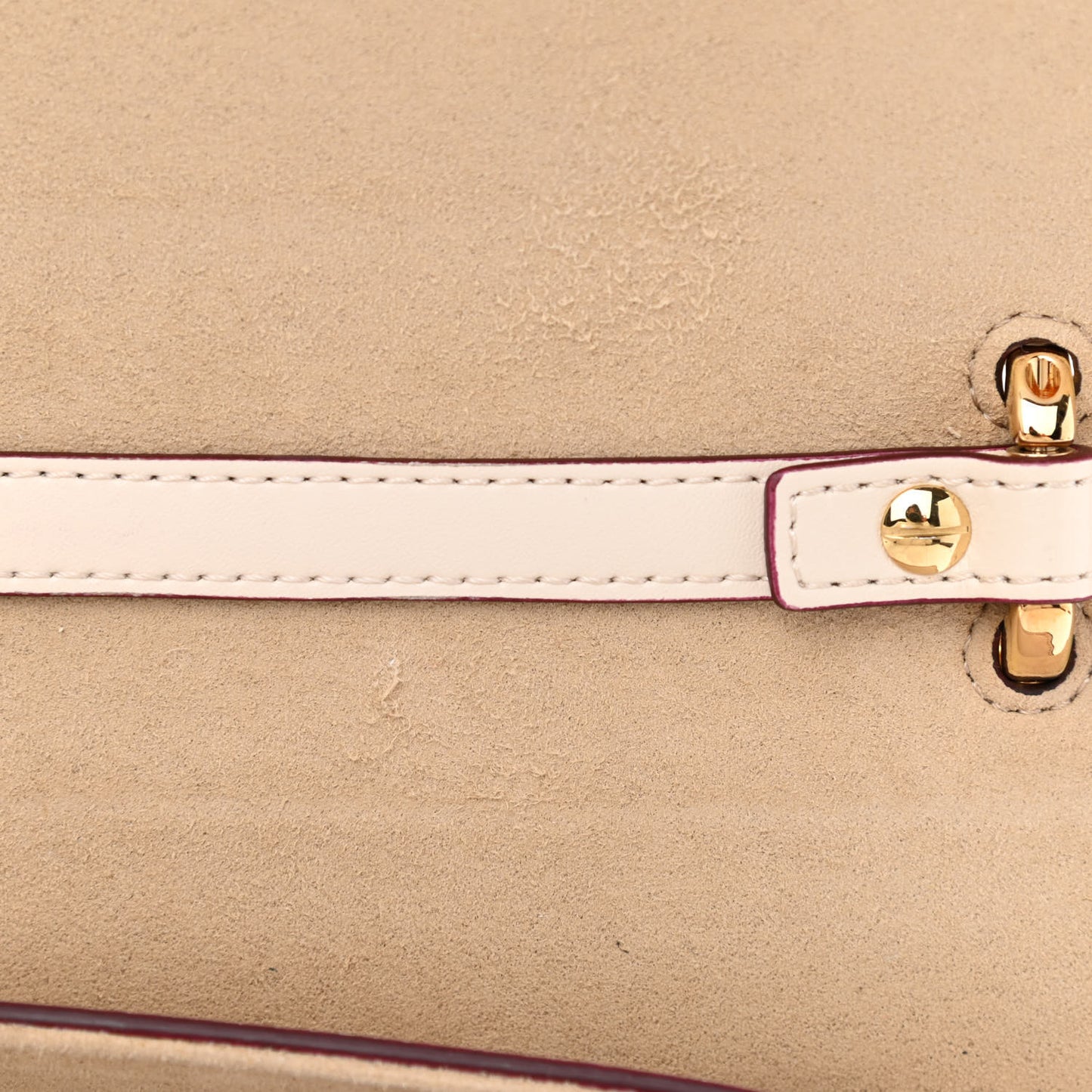 Vitello Liberty Scalloped Studded Kan I Shoulder Bag Camelia