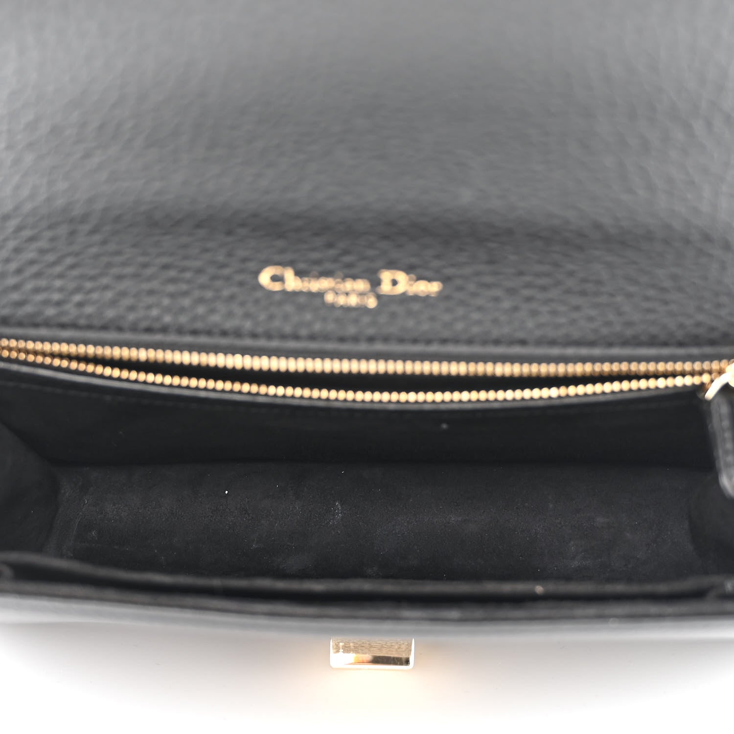 Christian Dior Grained Calfskin Medium Diorama Flap Bag Black 5 of 11