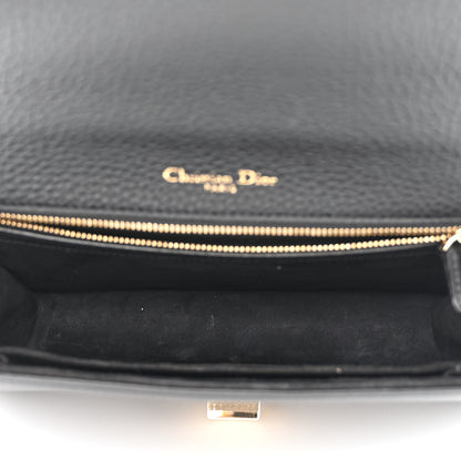 Christian Dior Grained Calfskin Medium Diorama Flap Bag Black 5 of 11