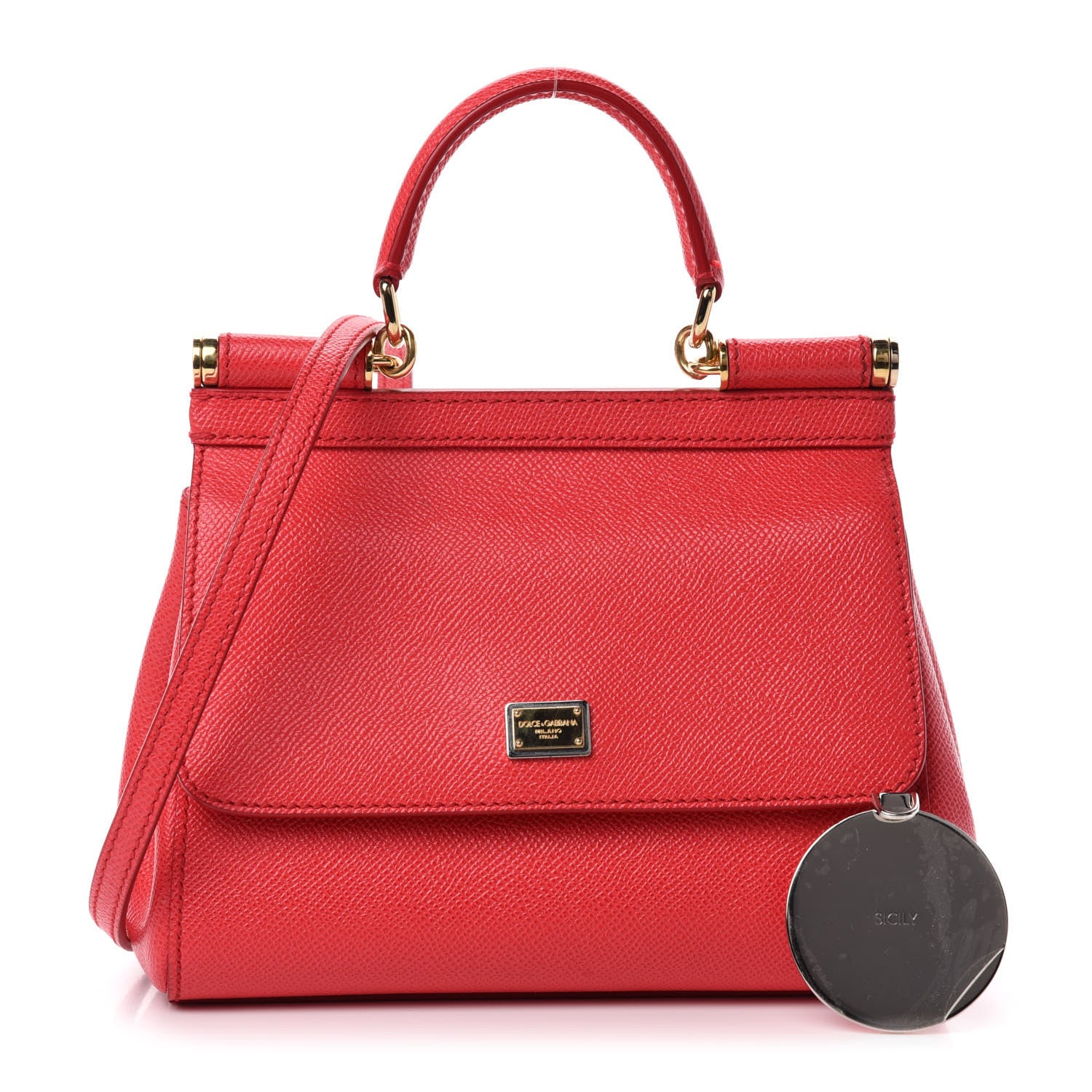 Dolce & Gabbana Dauphine Small Miss Sicily Satchel Dark Red 3 of 11