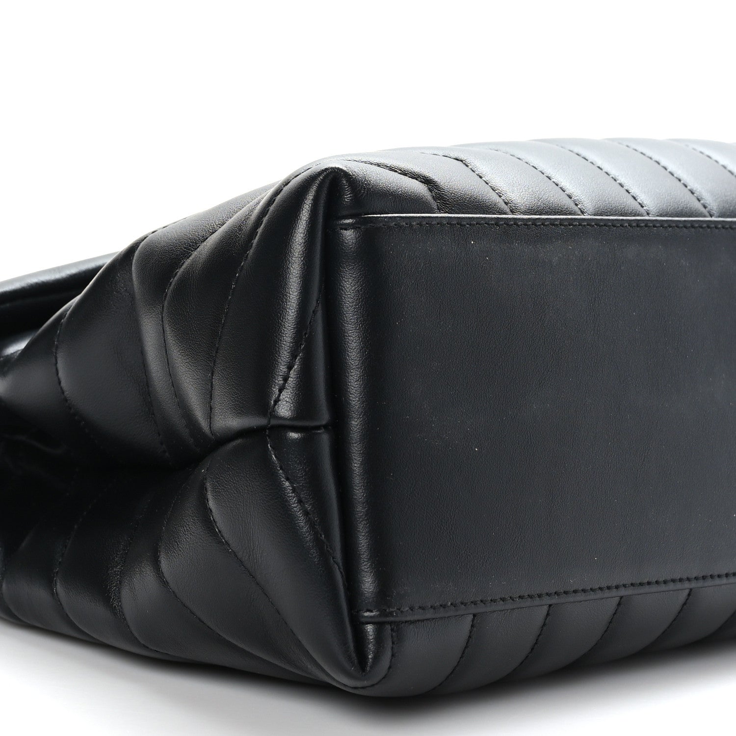 Saint Laurent Calfskin Y Quilted Monogram Monochrome Medium Loulou Chain Satchel Black 8 of 9