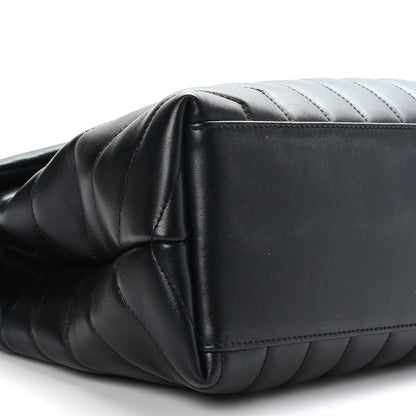 Saint Laurent Calfskin Y Quilted Monogram Monochrome Medium Loulou Chain Satchel Black 8 of 9