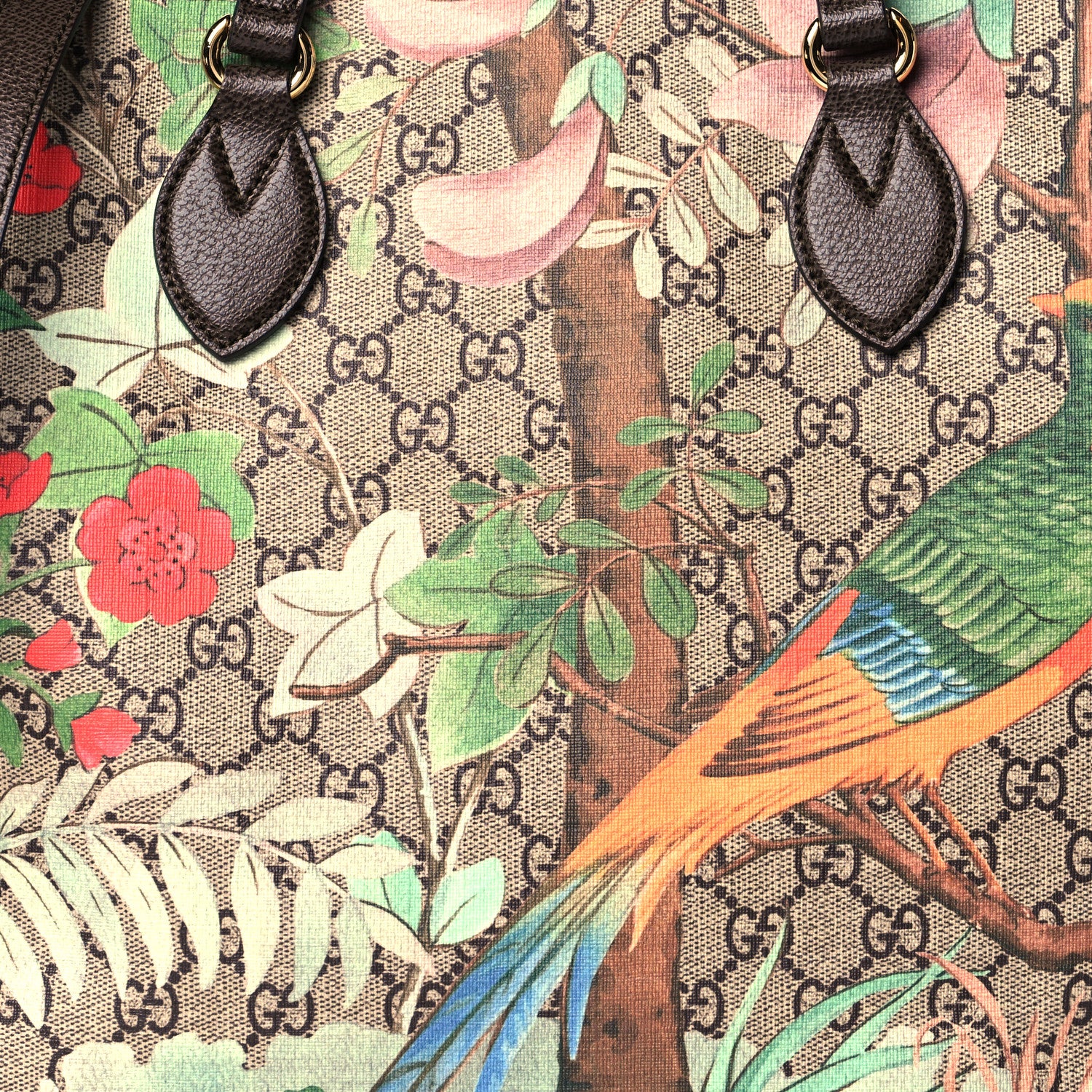 Gucci Soft GG Supreme Monogram Tian Medium Crossbody Tote Beige Multicolor New Acero 9 of 12