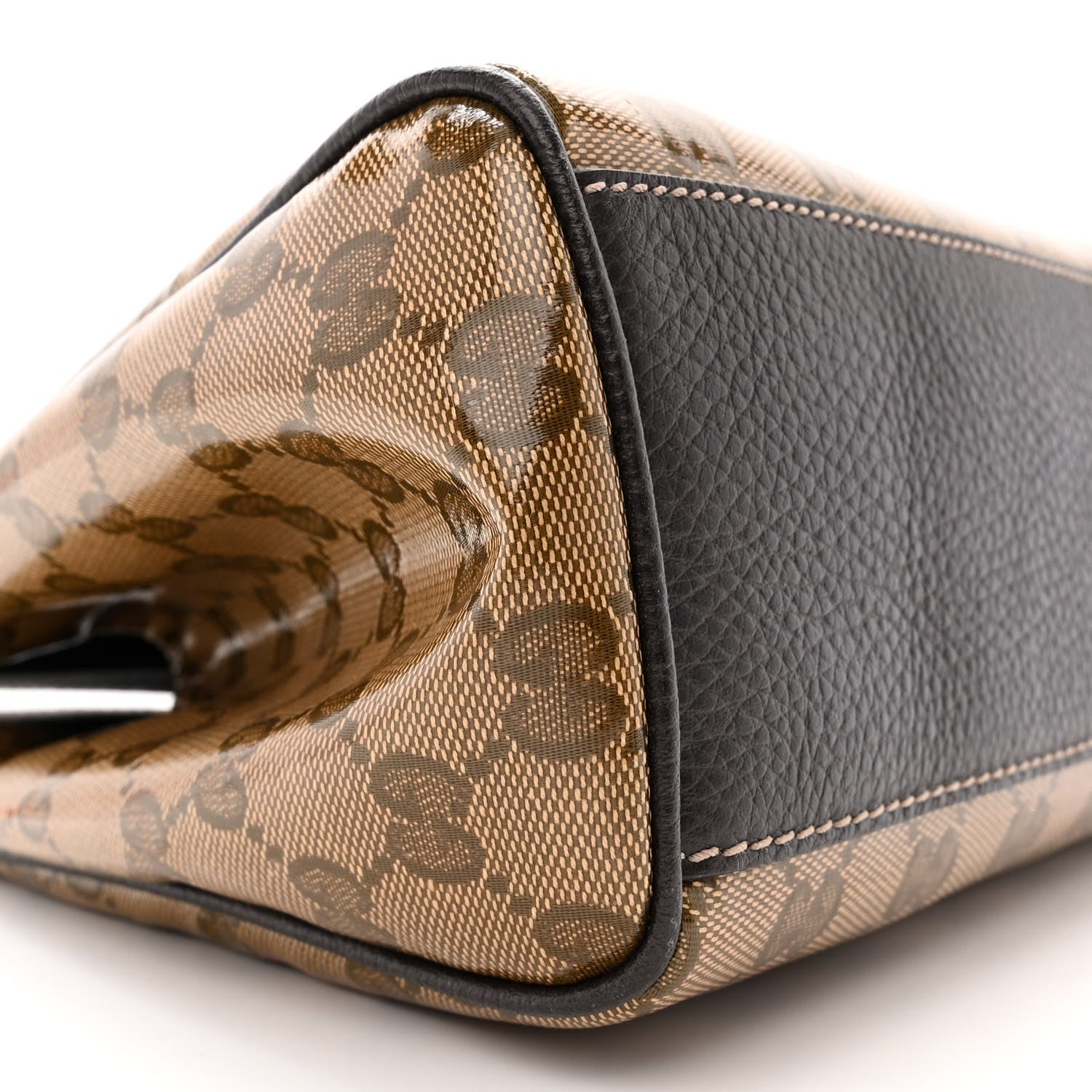 Gucci Crystal Monogram Medium Charmy Shoulder Bag Dark Brown 9 of 13