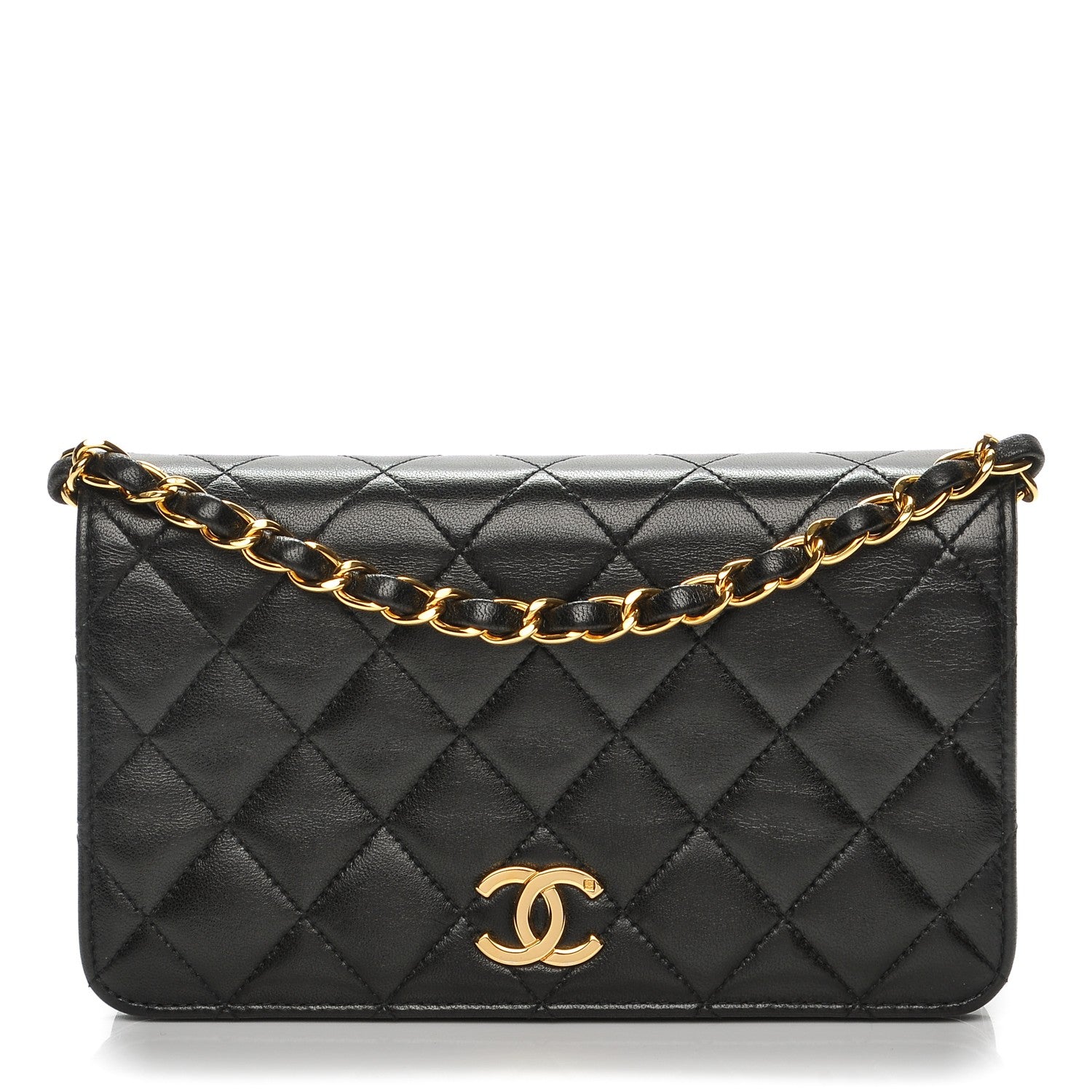 Chanel Lambskin Quilted Small Evening Flap Black 1 of 8