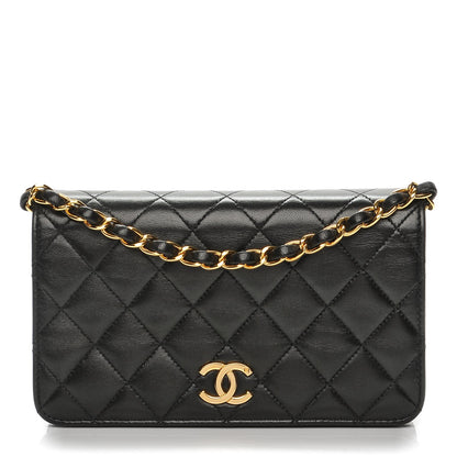 Chanel Lambskin Quilted Small Evening Flap Black 1 of 8