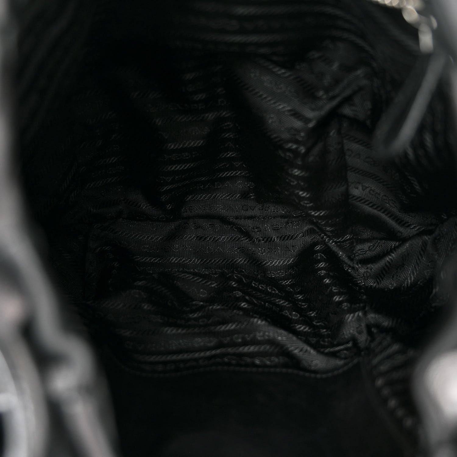 Prada Nappa Ruffle Hobo Black 5 of 9
