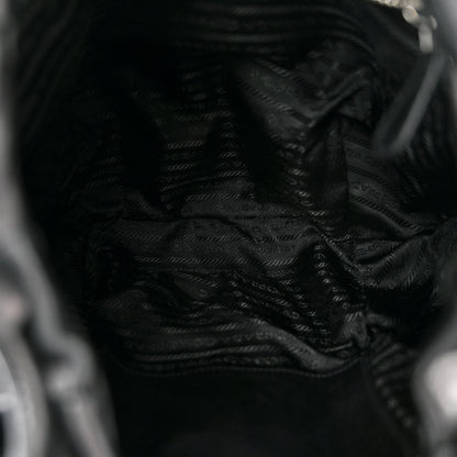 Prada Nappa Ruffle Hobo Black 5 of 9