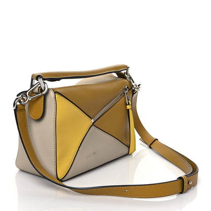Loewe Grained Calfskin Small Puzzle Bag Ocre Yellow 2 of 9