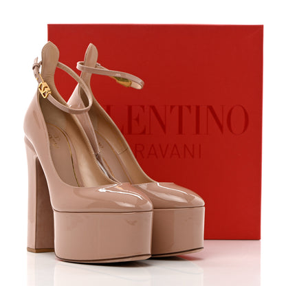 Valentino Garavani Patent Tan-Go 55/155mm Platform Pumps 39.5 Rose Cannelle 15 of 15