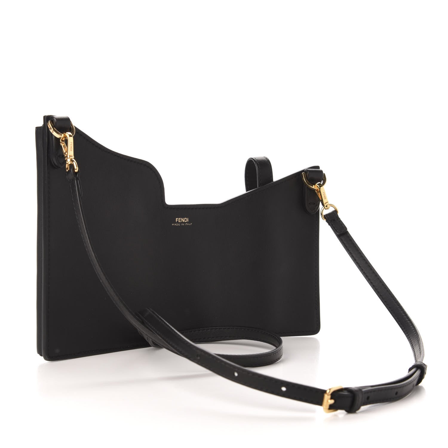 Fendi Vitello Grace 3 Pocket Mini Crossbody Bag Matte Black 3 of 11
