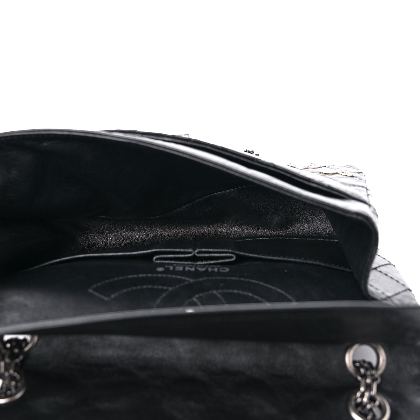 Aged Calfskin Lucky Charms 2.55 Reissue 225 Flap Black