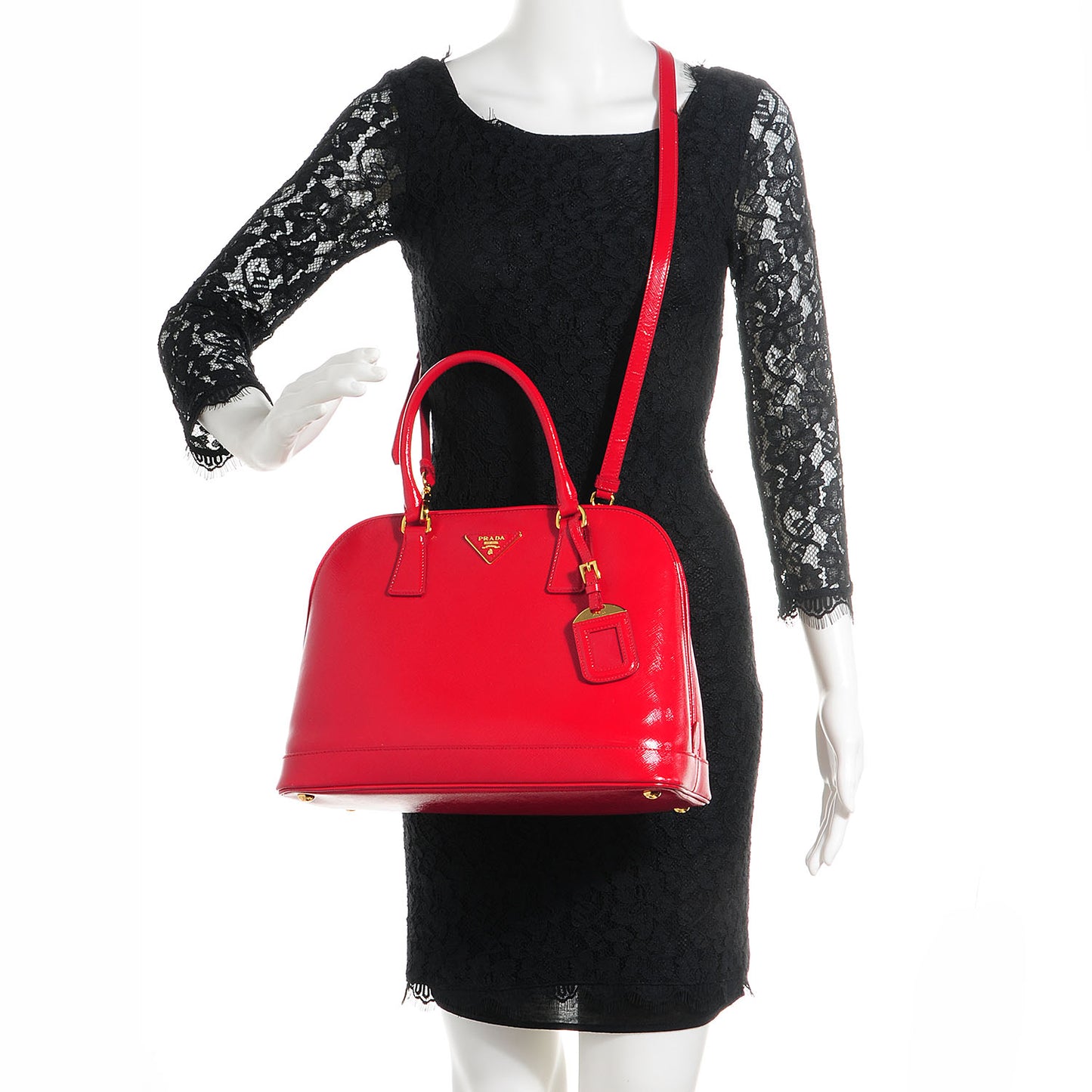 Saffiano Vernice Tote Rosso
