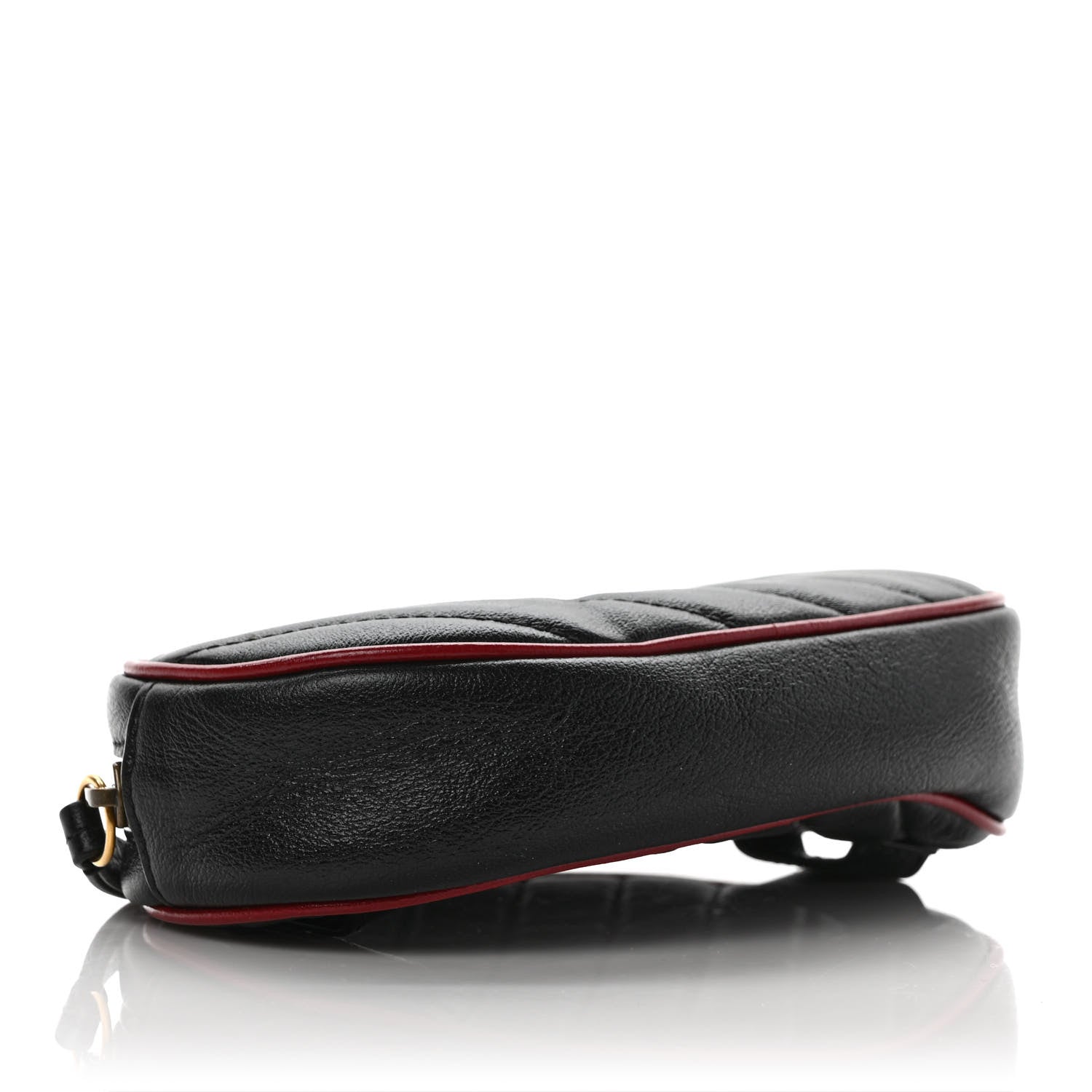 Gucci Azalea Calfskin Matelasse Diagonal Torchon GG Marmont Belt Bag 95 38 Black Romantic Cerise 4 of 10