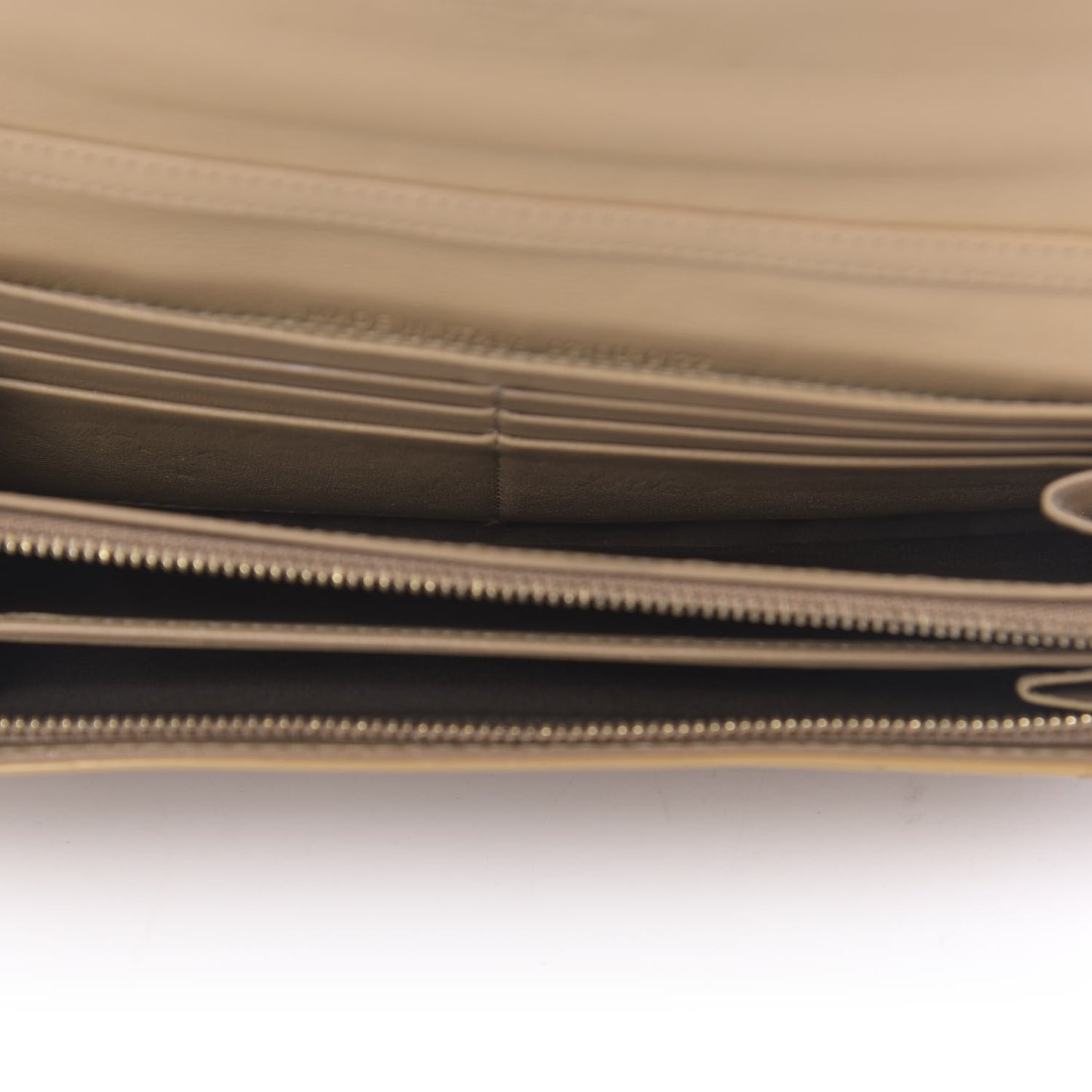 Patent Cannage Rendezvous Chain Wallet Beige