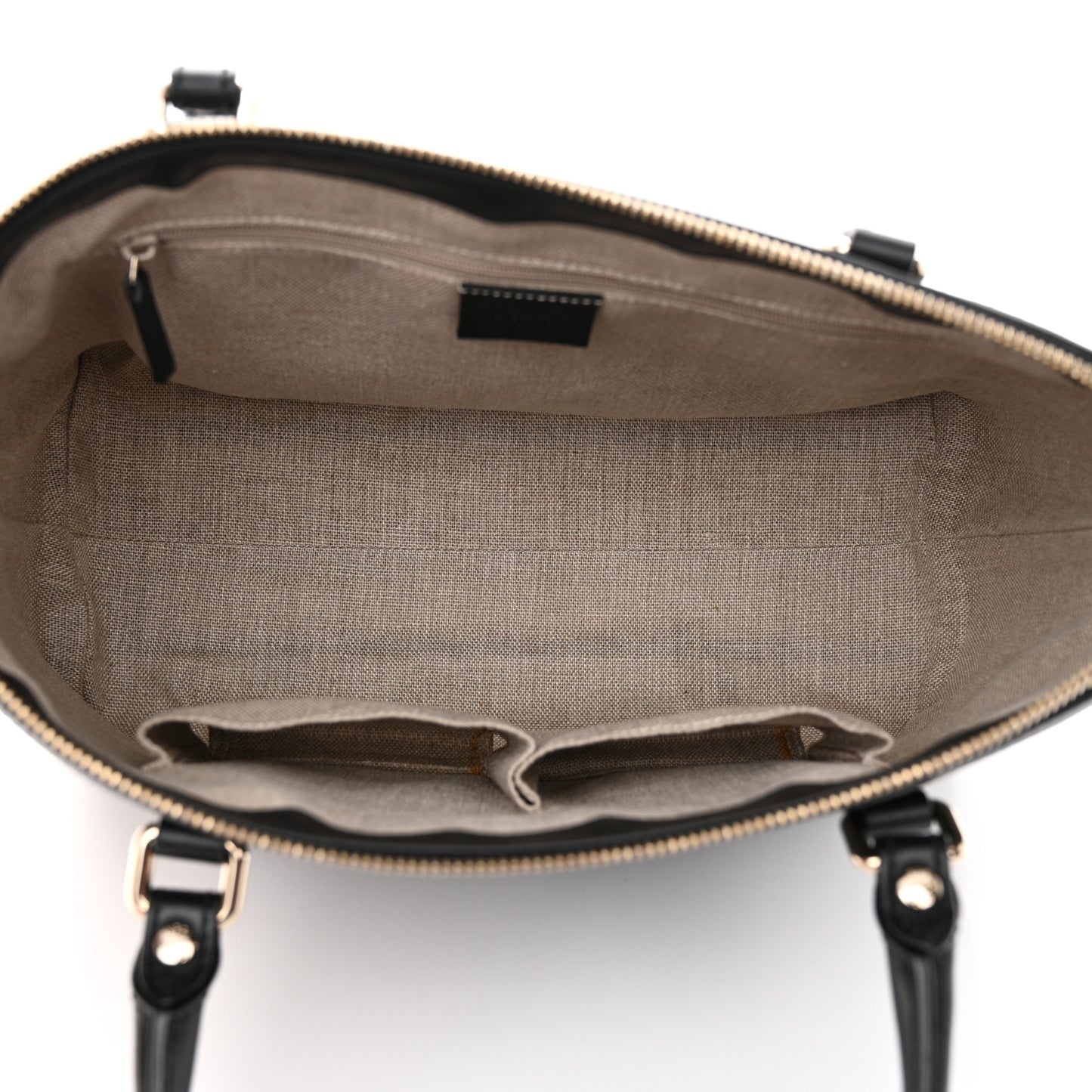 Soft Microguccissima Small Zippered Satchel Black