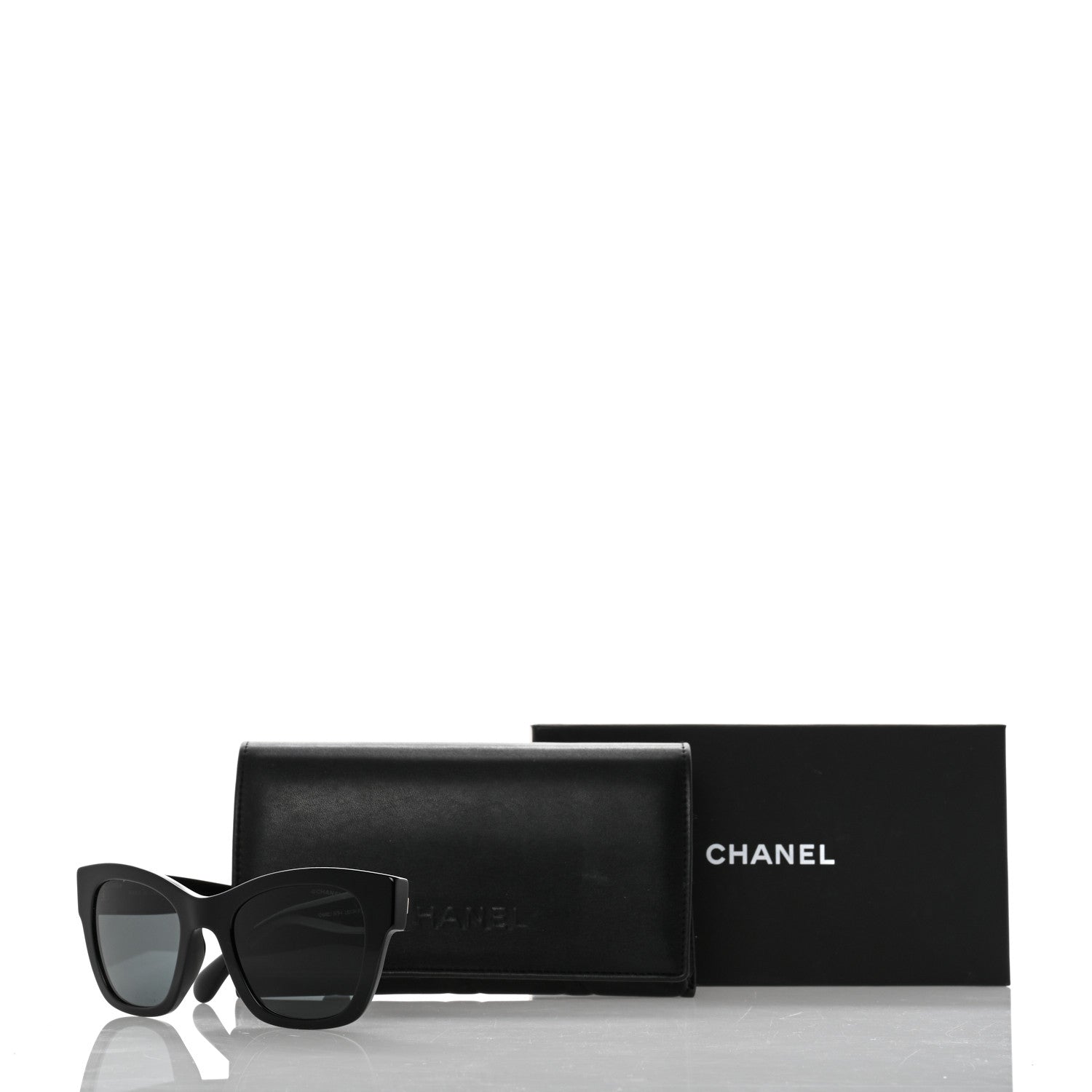 Chanel Acetate Square CC Heart Sunglasses 5478 Black 9 of 9