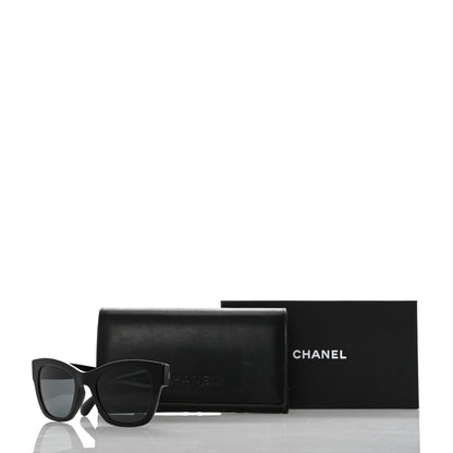 Chanel Acetate Square CC Heart Sunglasses 5478 Black 9 of 9