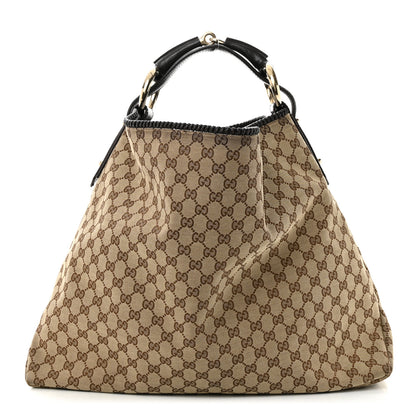 Gucci Monogram Large Horsebit Chain Hobo Dark Brown 1 of 10