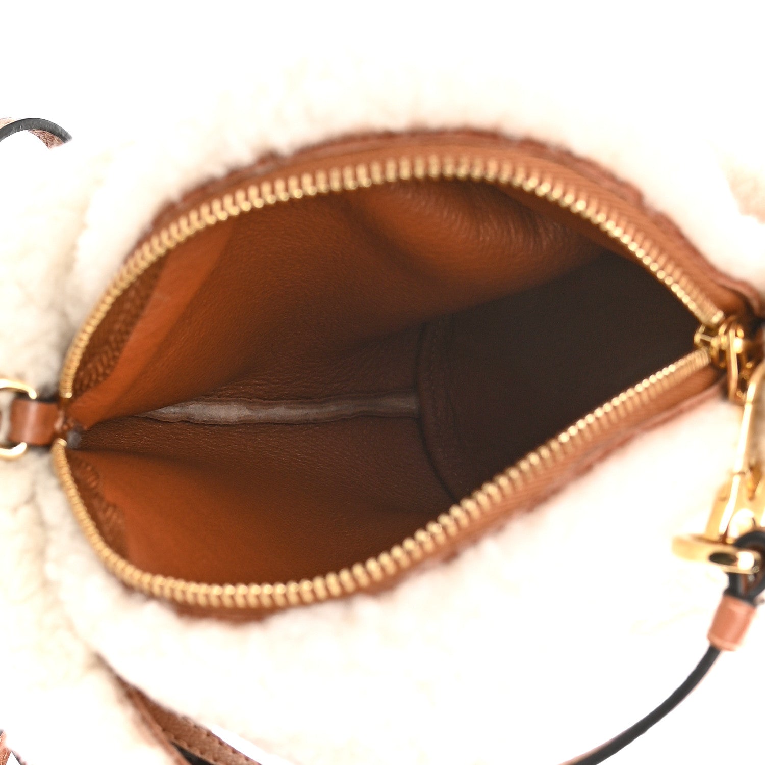 Loewe Shearling Mini Bunny Crossbody Bag Natural 5 of 8