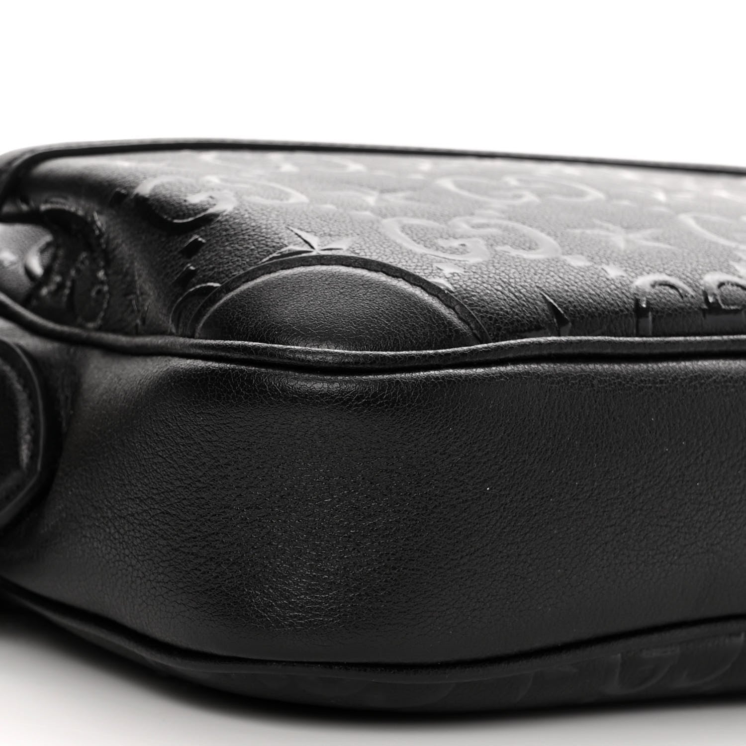 Gucci Wonka Grain Calfskin GG Monogram Star Embossed Small GG Shoulder Bag Black 9 of 10