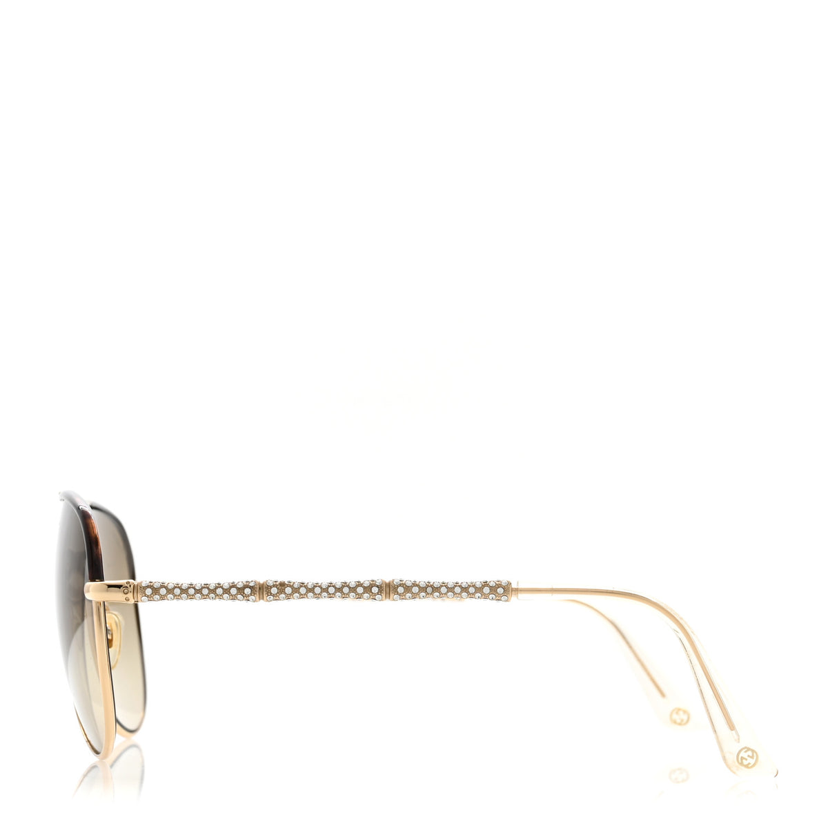 Crystal Bamboo Aviator Sunglasses GG4276/N/S Gold