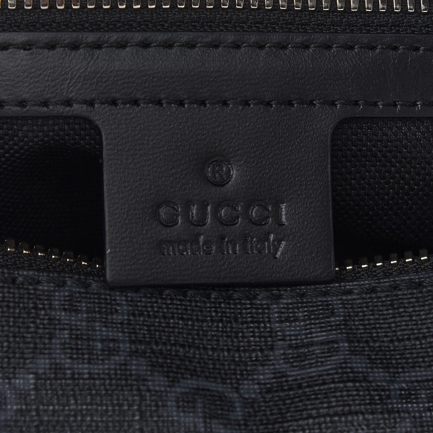 GG Supreme Monogram Selleria Calfskin Square Messenger Bag Black