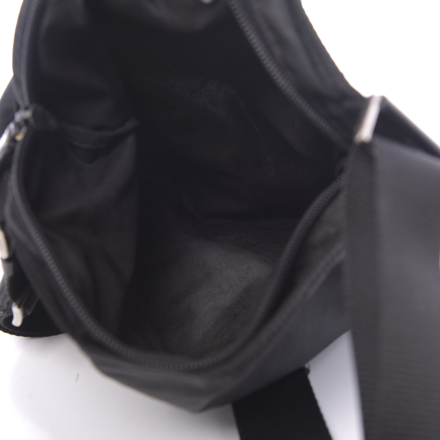 Prada Nylon Flat Messenger Bag Black 5 of 15