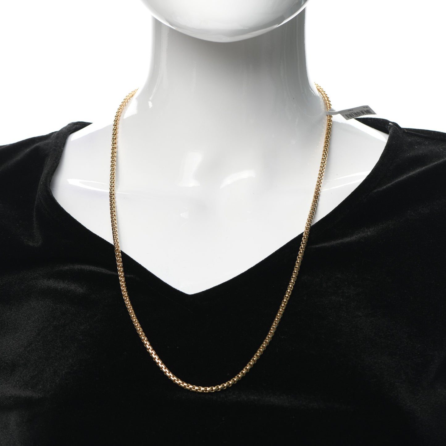 18K Yellow Gold 3.4mm Box Chain Necklace 26"