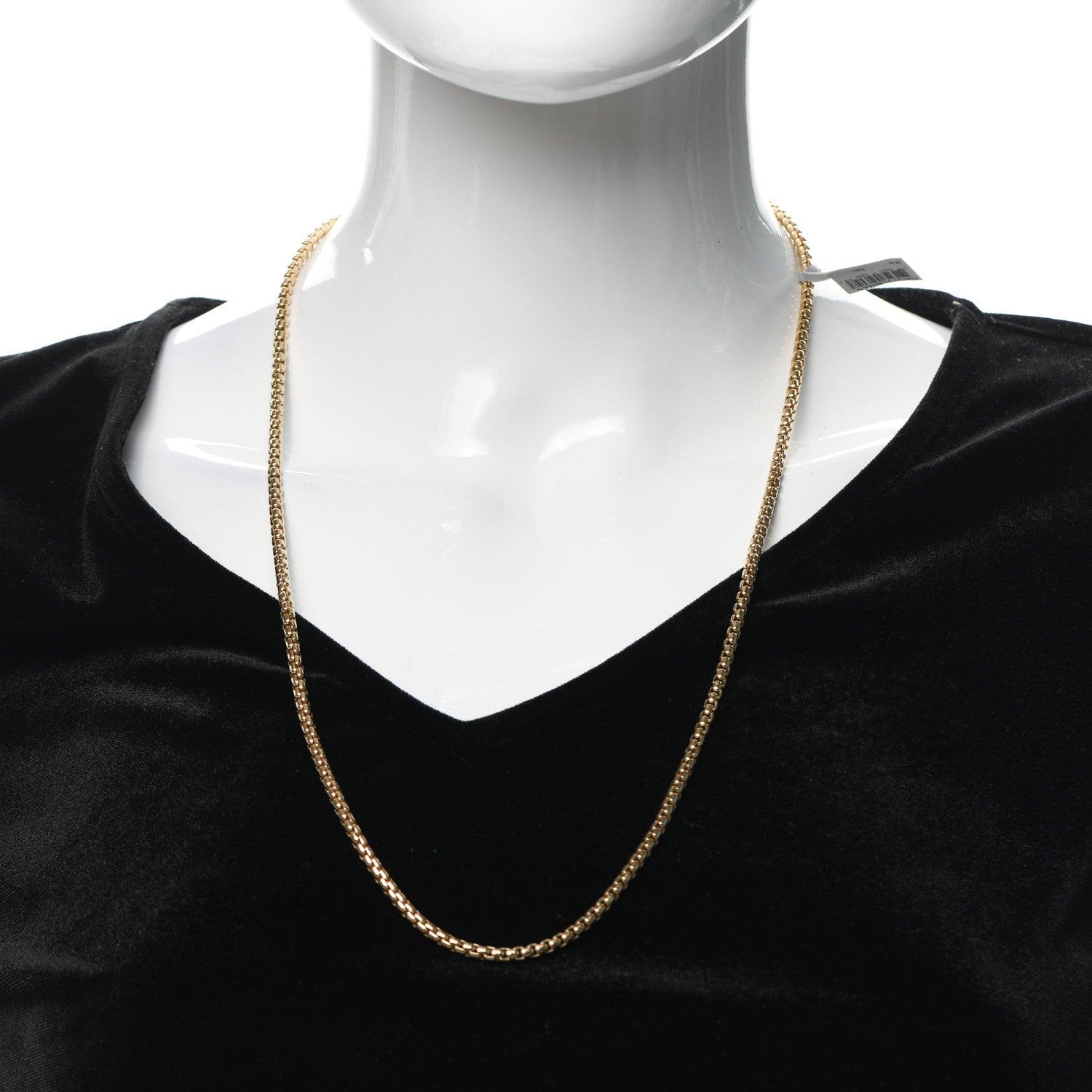 David Yurman 18K Yellow Gold 3.4mm Box Chain Necklace 26" 2 of 4