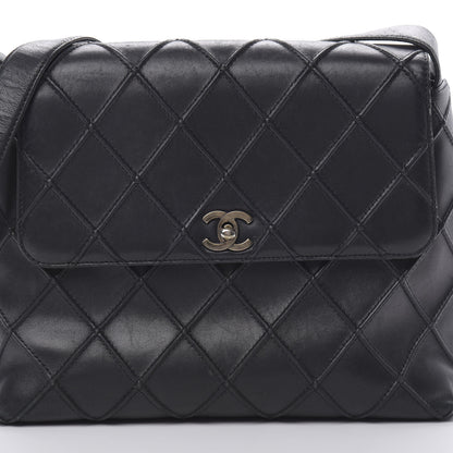 Chanel Lambskin Diamond Stitched Shoulder Bag Black 9 of 17