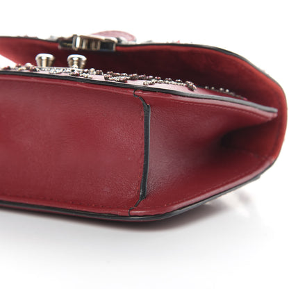 Valentino Garavani Vitello Crystal Loveblade Embellished Mini Glam Lock Rockstud Flap Rubino 9 of 12