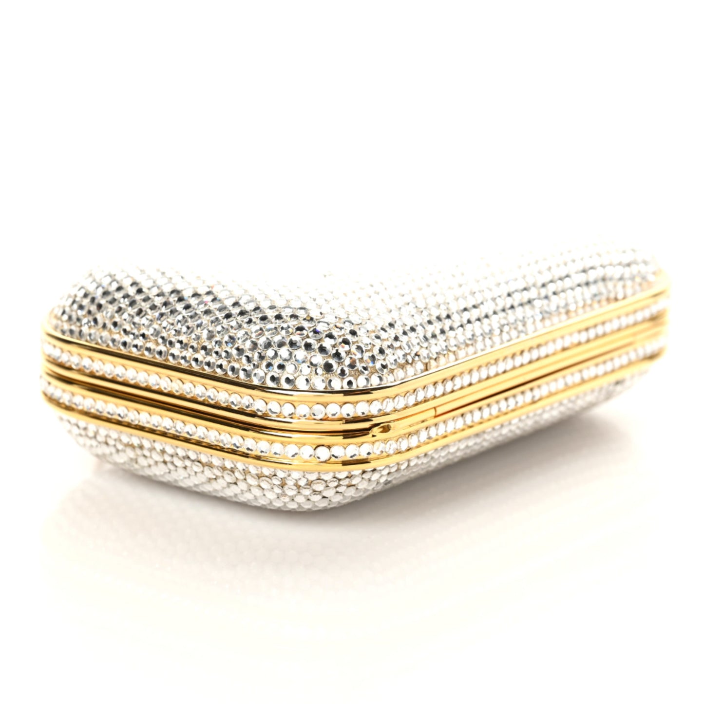 Swarovski Crystal Minaudiere Clutch Gold