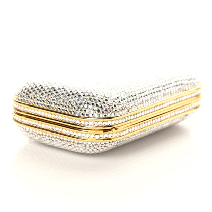 Judith Leiber Swarovski Crystal Minaudiere Clutch Gold 5 of 9