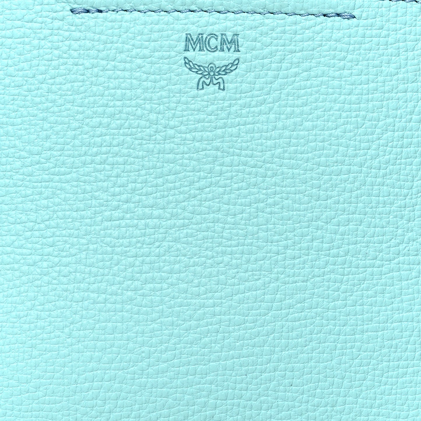 Grained Calfskin Mini Tote Light Blue