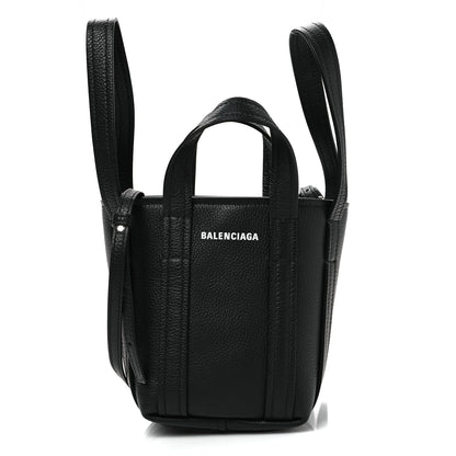Balenciaga Grained Calfskin Mini 2.0 Everyday North South Shoulder Tote Bag Black 1 of 10