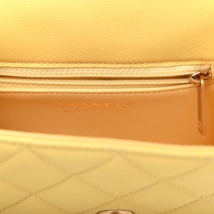Chanel Caviar Quilted Mini Sweet Classic Flap Yellow 6 of 11