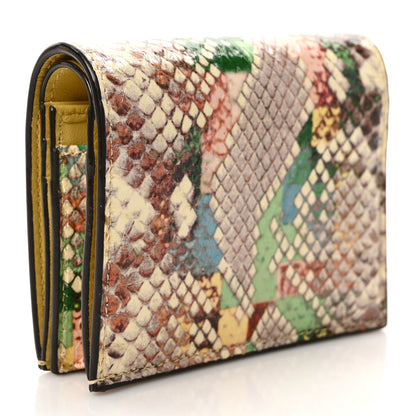 Jimmy Choo Glossy Rainbow Elaphe Varenne Hanne Wallet Sunrise Mix Latte 3 of 7